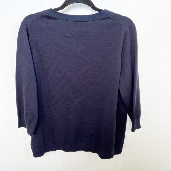 Talbots Sweaters Talbots Woman Petite Nwot Navy Blue Button Up